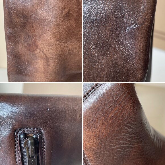 BED STU Manchester Distressed Brown Leather Tall Riding Boots BEDSTU Size 7 - Picture 11 of 16